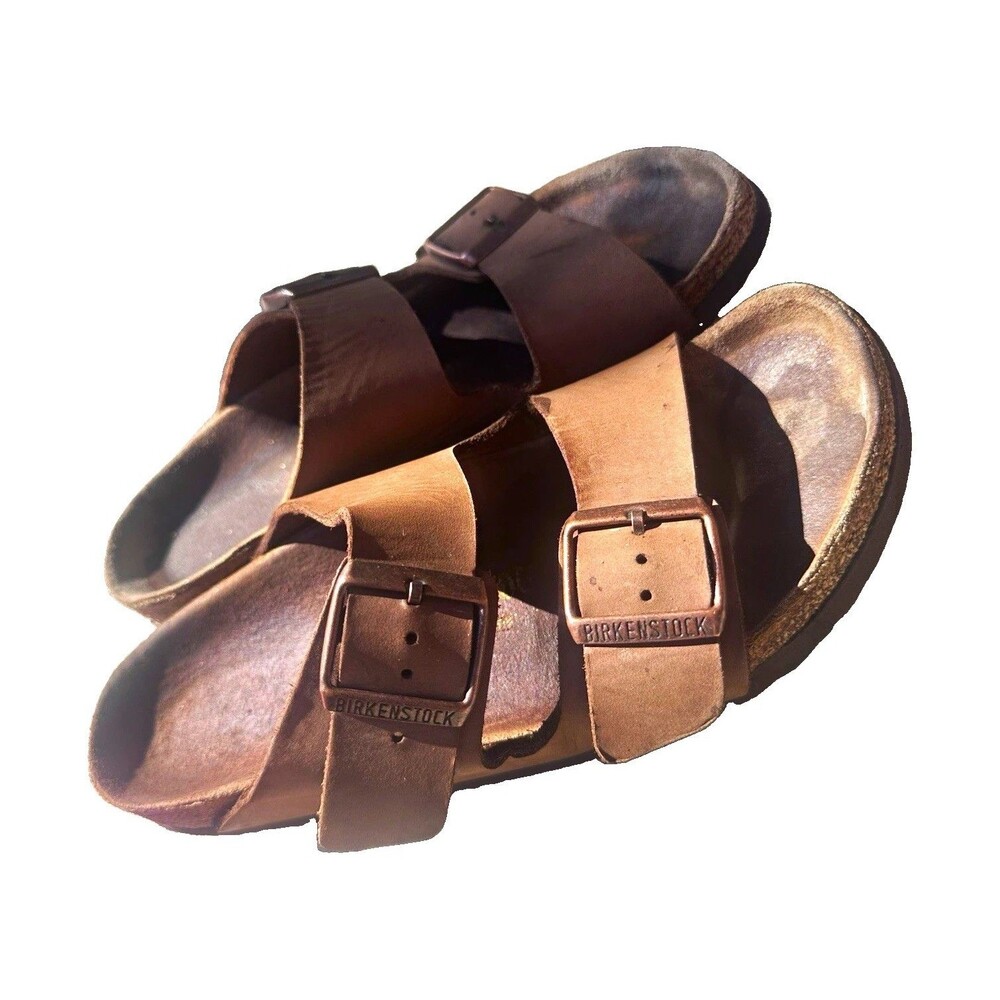 Birkenstock Arizona Brown Oiled Leather Sandals EU 40 Women’s 9 9.5 Made in Germ